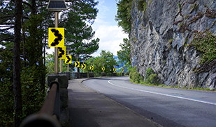Chevron Curve Warning